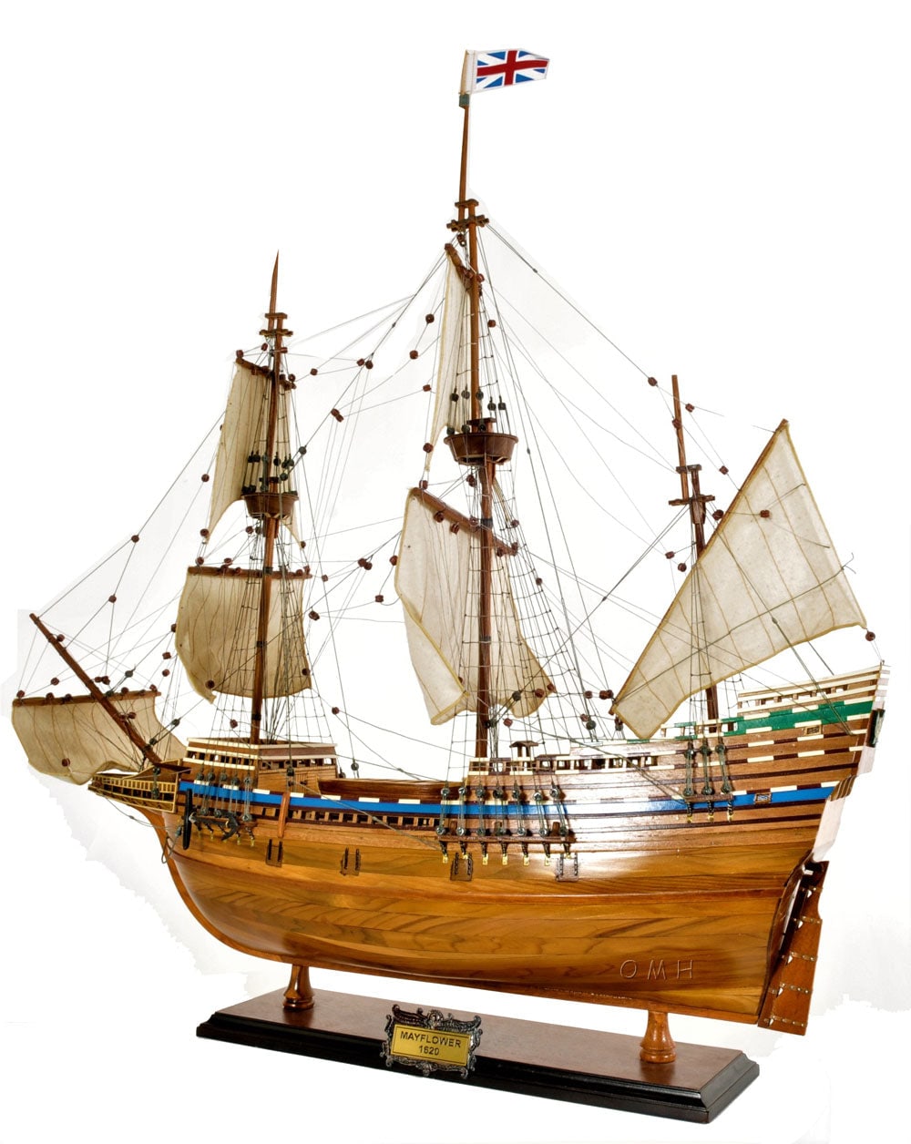 ALDO Hobbies & Creative Arts> Collectibles> Scale Model L: 30 W: 5 H: 30 Inches / NEW / Wood Mayflower Pilgrims Tall War Ship Exclusive Edition Wood Model Sailboat Assembled