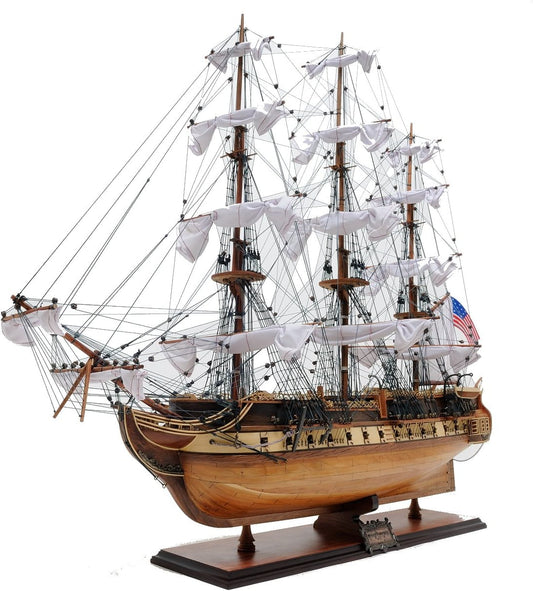 ALDO Hobbies & Creative Arts> Collectibles> Scale Model L: 31 W: 10 H: 25 Inches / NEW / Wood USS Constitution Old Ironsides Tall Ship Wood Medium Model Sailboat Assembled