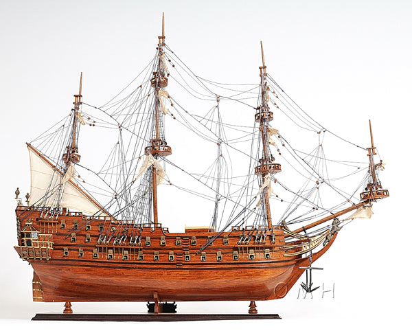 ALDO Hobbies & Creative Arts> Collectibles> Scale Model L: 36.7 W: 11.75 H: 31.7 Inches / NEW / Wood De Zeven Provinciën Dutch Roya Navy Tall Ship Wood  Large Model Sailboat Assembled