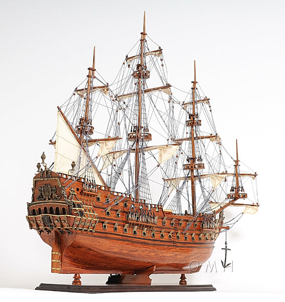ALDO Hobbies & Creative Arts> Collectibles> Scale Model L: 36.7 W: 11.75 H: 31.7 Inches / NEW / Wood De Zeven Provinciën Dutch Roya Navy Tall Ship Wood  Large Model Sailboat Assembled