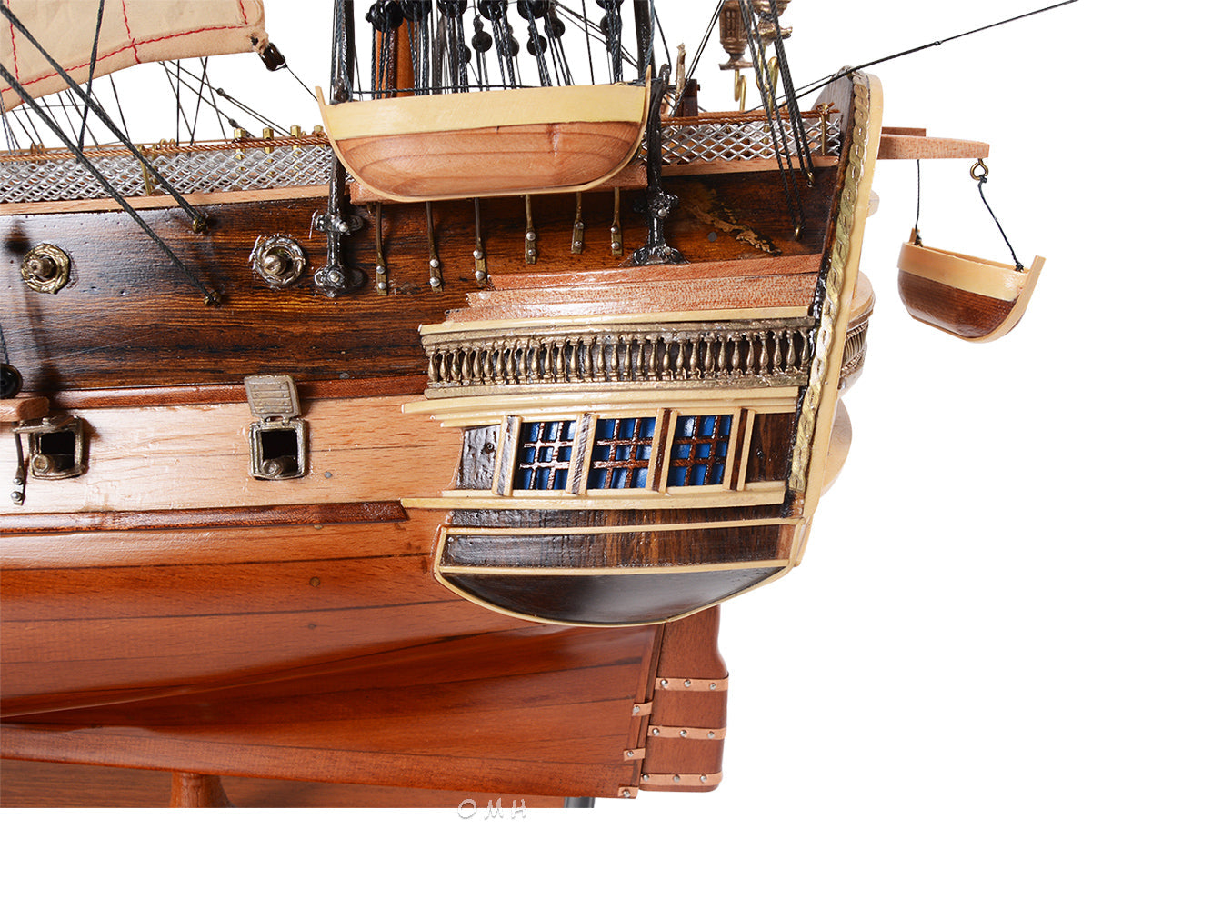 ALDO Hobbies & Creative Arts> Collectibles> Scale Model L: 37 W: 12 H: 31 Inches / new / wood HMS Surprise British Royal Navy Frigate Tall Ship Portrayed in the Movie Master and Commander Wood Model Sailboat Assembled
