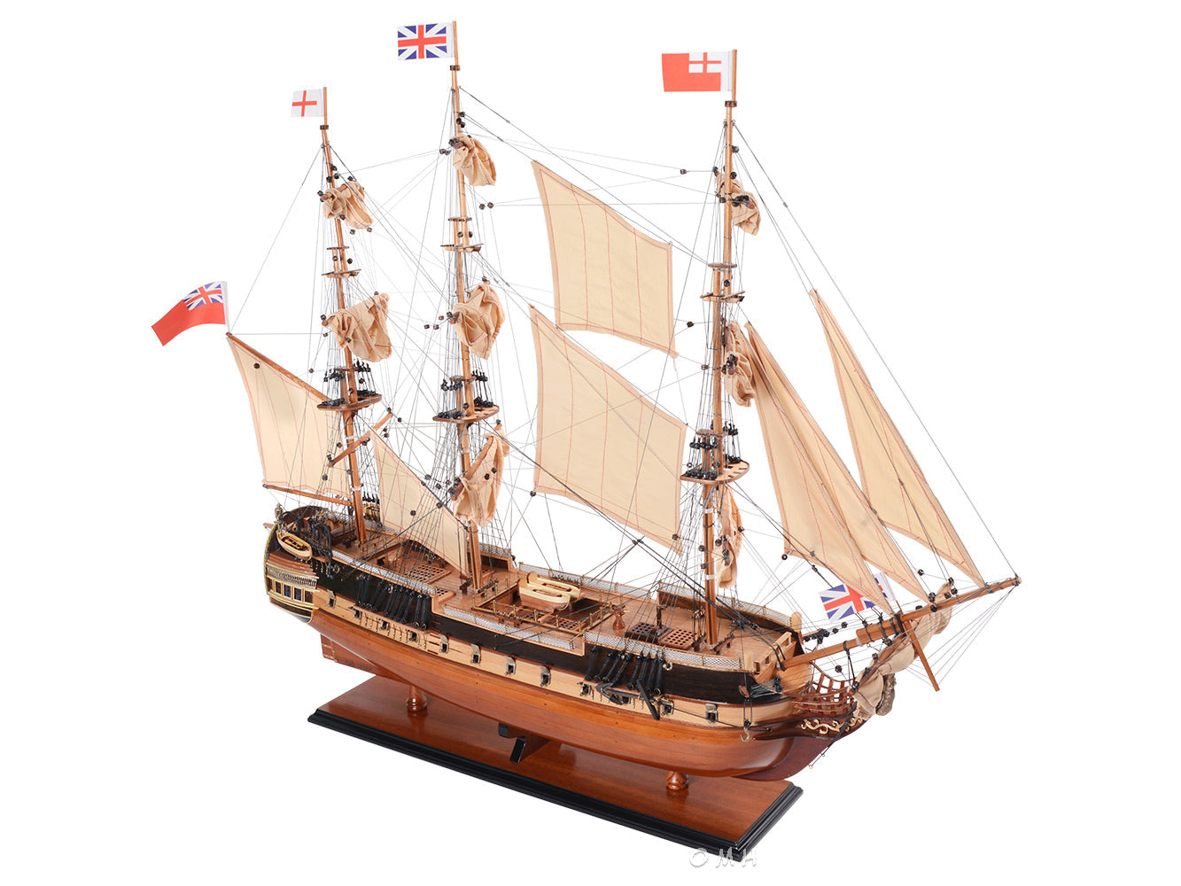 ALDO Hobbies & Creative Arts> Collectibles> Scale Model L: 37 W: 12 H: 31 Inches / new / wood HMS Surprise British Royal Navy Frigate Tall Ship Portrayed in the Movie Master and Commander Wood Model Sailboat Assembled