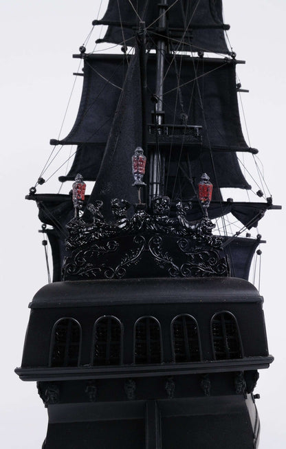 ALDO Hobbies & Creative Arts> Collectibles> Scale Model L: 40 W: 13.75 H: 69 Inches / NEW / Wood Black Pearl Pirates of The Caribbean Large Tall Ship Wood Model Sailboat With Floo Display Case Assembled
