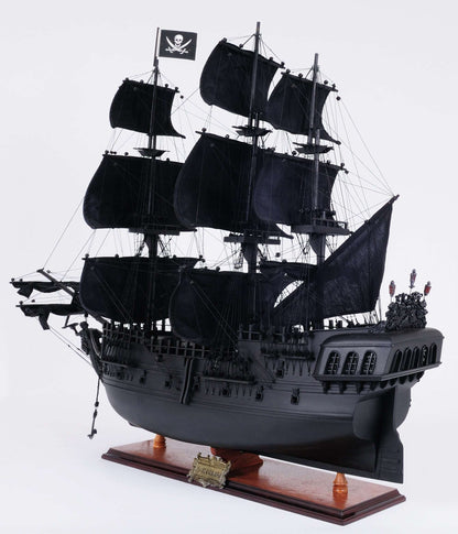 ALDO Hobbies & Creative Arts> Collectibles> Scale Model L: 40 W: 13.75 H: 69 Inches / NEW / Wood Black Pearl Pirates of The Caribbean Large Tall Ship Wood Model Sailboat With Floo Display Case Assembled