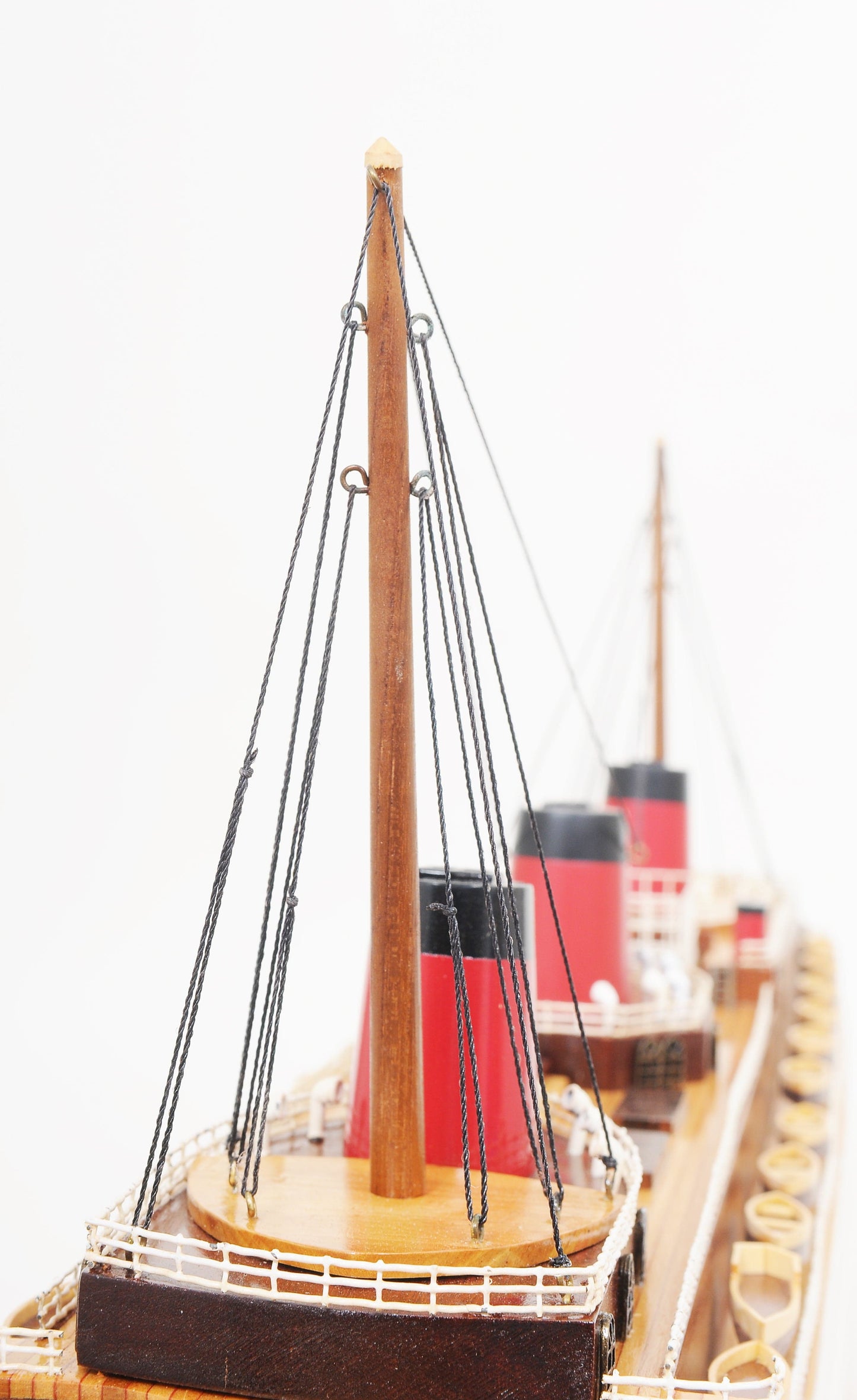 ALDO Hobbies & Creative Arts> Collectibles> Scale Model L: 41 W: 5.5 H: 14.5 Inches / NEW / Wood T.S.S. Normandie French Painted Passenger Ship Ocean Liner Large Wood Model Assembled