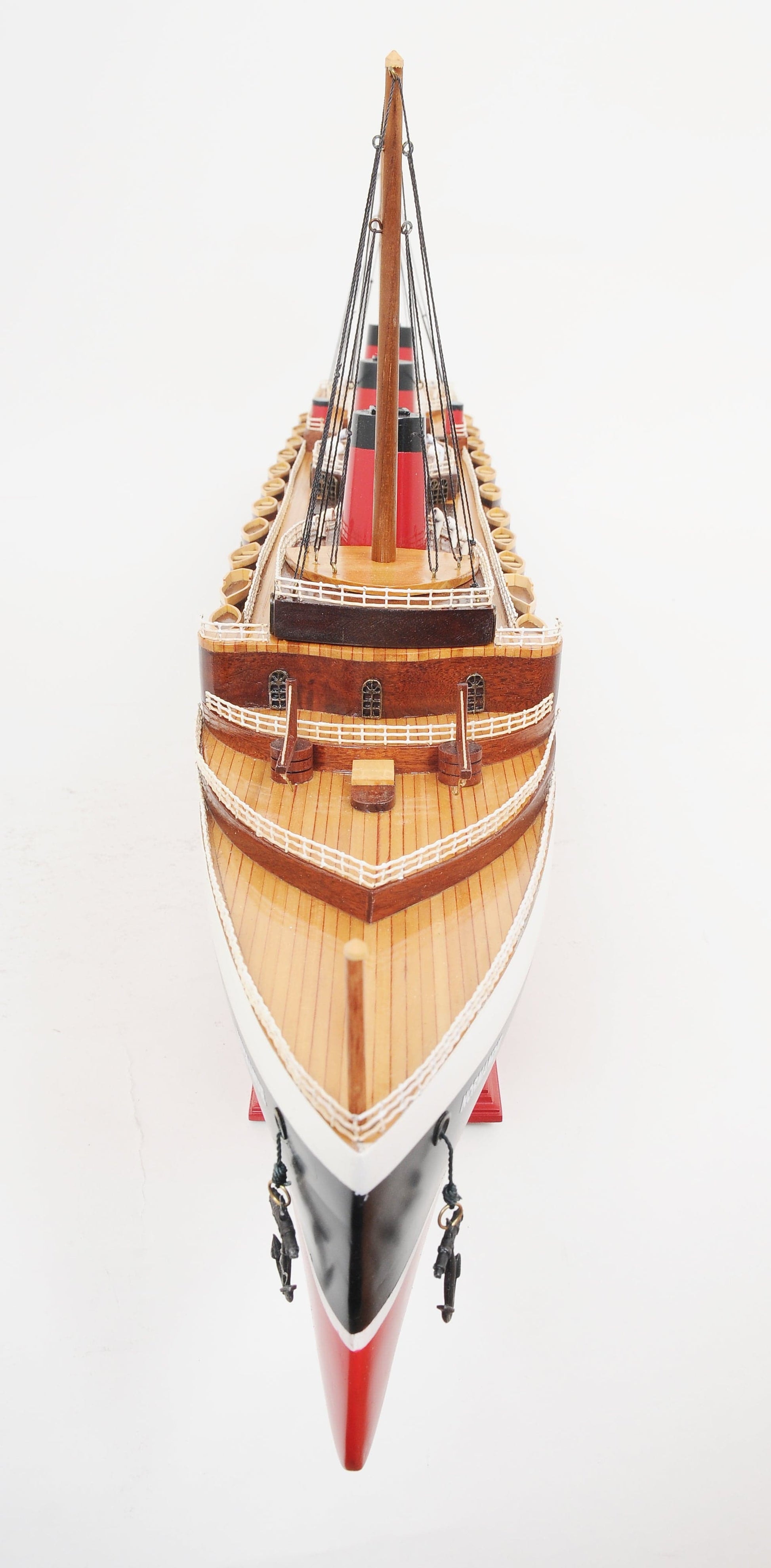 ALDO Hobbies & Creative Arts> Collectibles> Scale Model L: 41 W: 5.5 H: 14.5 Inches / NEW / Wood T.S.S. Normandie French Painted Passenger Ship Ocean Liner Large Wood Model Assembled