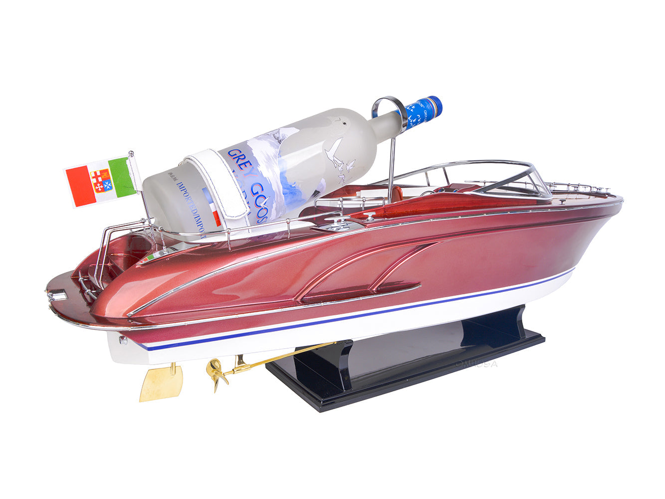 ALDO Hobbies & Creative Arts> Collectibles> Scale Model Luxurious Riva Rivarama Speed Boat and Wine Holder Wood Model Boat Assembled