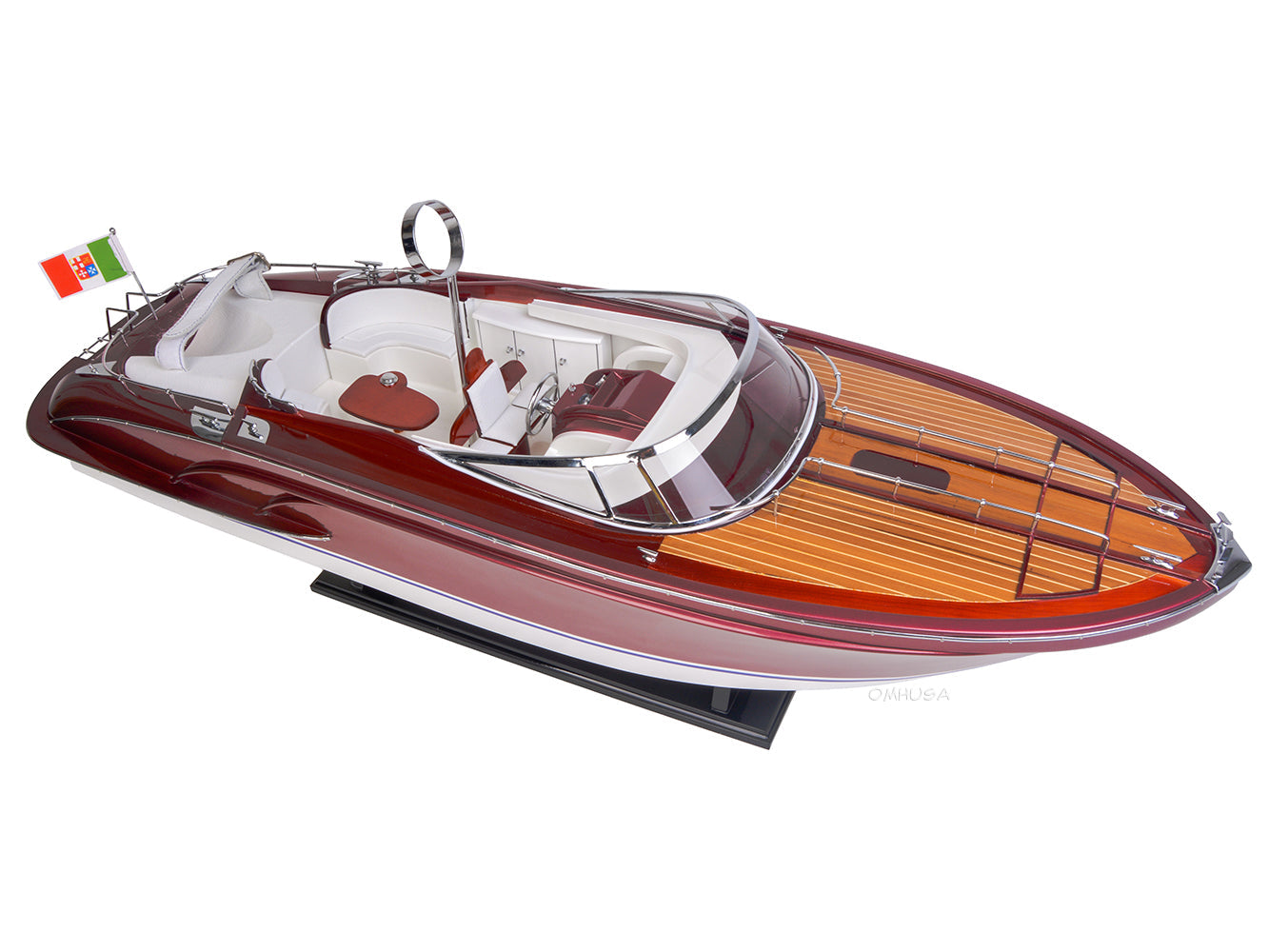 ALDO Hobbies & Creative Arts> Collectibles> Scale Model Luxurious Riva Rivarama Speed Boat and Wine Holder Wood Model Boat Assembled