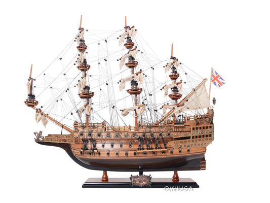 Aldo Hobbies & Creative Arts> Collectibles> Scale Model new / Wood / L: 29 W: 9 H: 27 Inches HMS Sovereign Of The Seas British Royal Navy Tall Ship Medium E.E.  Wood Model Sailboat Assembled