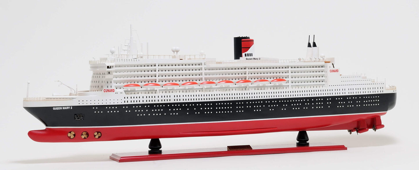 ALDO Hobbies & Creative Arts> Collectibles> Scale Model Queen Mary II Largest and Most Luxurious Passenger Ship Ocean Liner Ever Built Wood Model Assembled