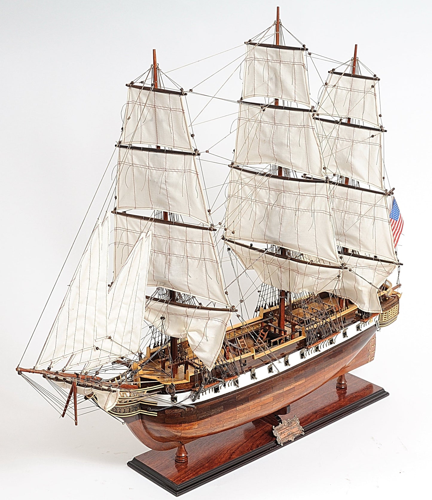 ALDO Hobbies & Creative Arts> Collectibles> Scale Model United States Navy USS Constellation Tall Ship Wood Model Sailboat Assembled