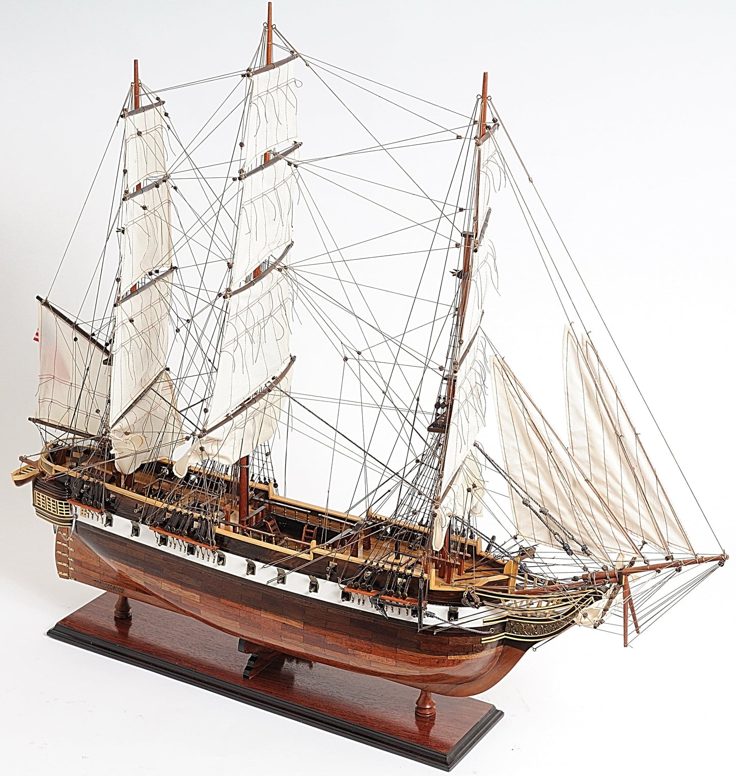 ALDO Hobbies & Creative Arts> Collectibles> Scale Model United States Navy USS Constellation Tall Ship Wood Model Sailboat Assembled