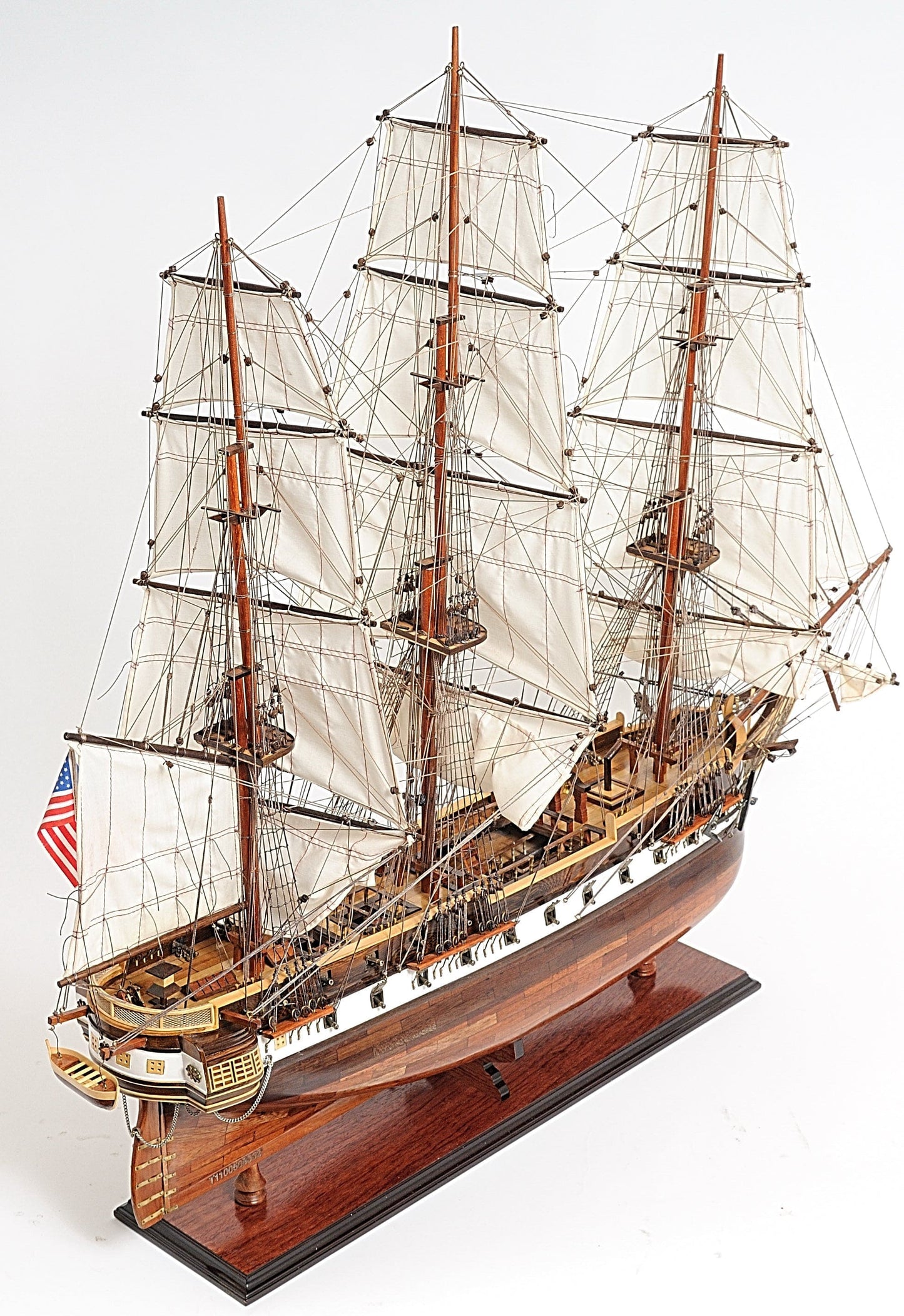 ALDO Hobbies & Creative Arts> Collectibles> Scale Model United States Navy USS Constellation Tall Ship Wood Model Sailboat Assembled