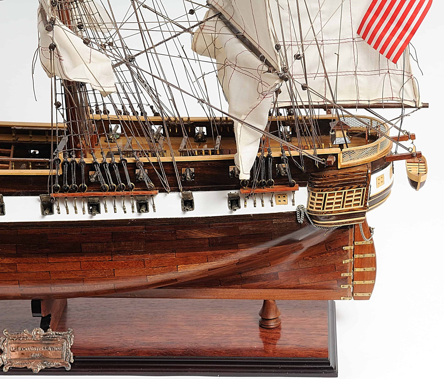 ALDO Hobbies & Creative Arts> Collectibles> Scale Model United States Navy USS Constellation Tall Ship Xtra Large Wood Model Sailboat Assembled