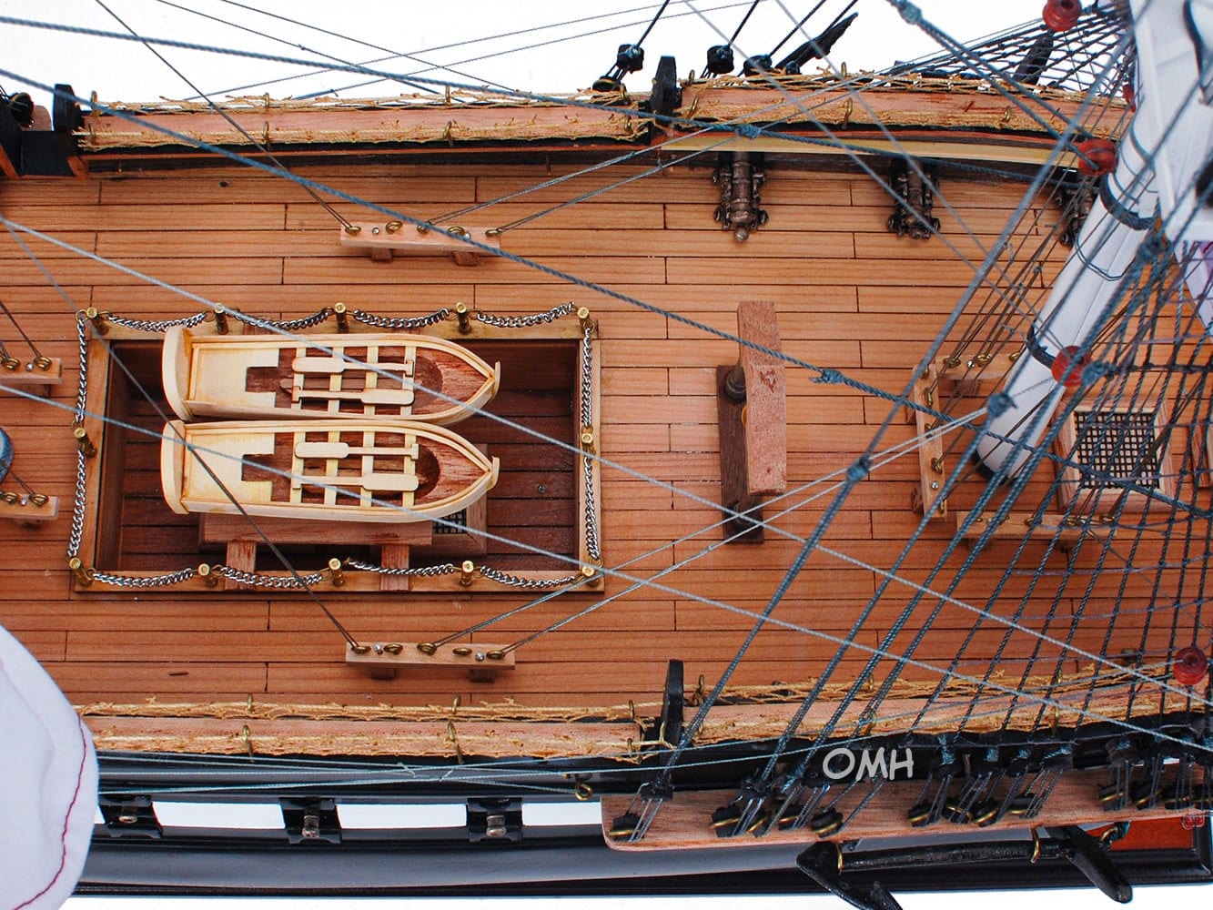 ALDO Hobbies & Creative Arts> Collectibles> Scale Model USS Constellation Three-Mast Frigate Tall Ship Large Wood Model Sailboat Assembled