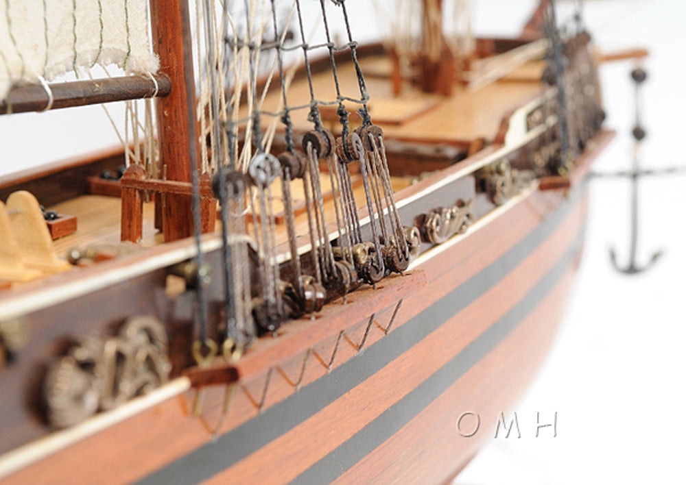 ALDO Hobbies & Creative Arts > Collectibles > Scale Models L: 24 W: 8 H: 24 Inches / NEW / Wood El Cazador The Hunter Spanish brig Tall Ship  Wood Model Sailboat Assembled