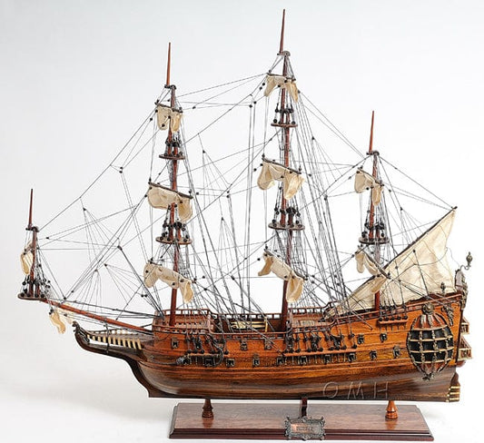 ALDO Hobbies & Creative Arts > Collectibles > Scale Models L: 34.25 W: 10.5 H: 32 Inches / NEW / Wood Royal Navy HMS Fairfax of Commonwealth of England Frigate Tall Ship  Wood Model Sailboat Assembled