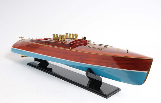 ALDO Hobbies & Creative Arts > Collectibles > Scale Models L: 36 W: 7 H: 9 Inches / NEW / wood Dixie II Fastest Motor Boat in The World Model Speedboat Ship Assembled
