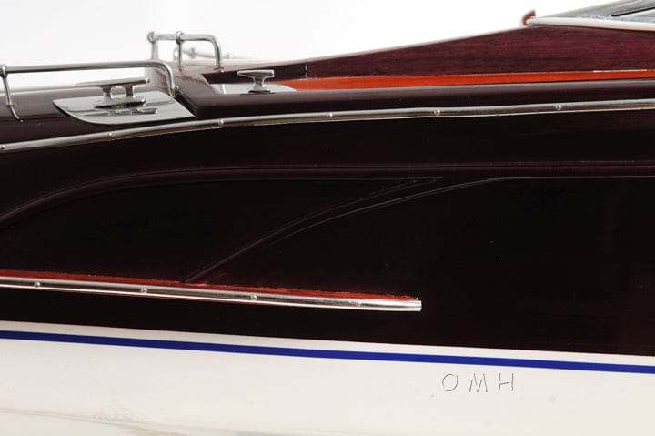 ALDO Hobbies & Creative Arts > Collectibles > Scale Models L: 37 W: 10.5 H: 11 Inches / NEW / wood Rivarama E.E. large Speed Boat Exclusive Edition Model Ship Assembled