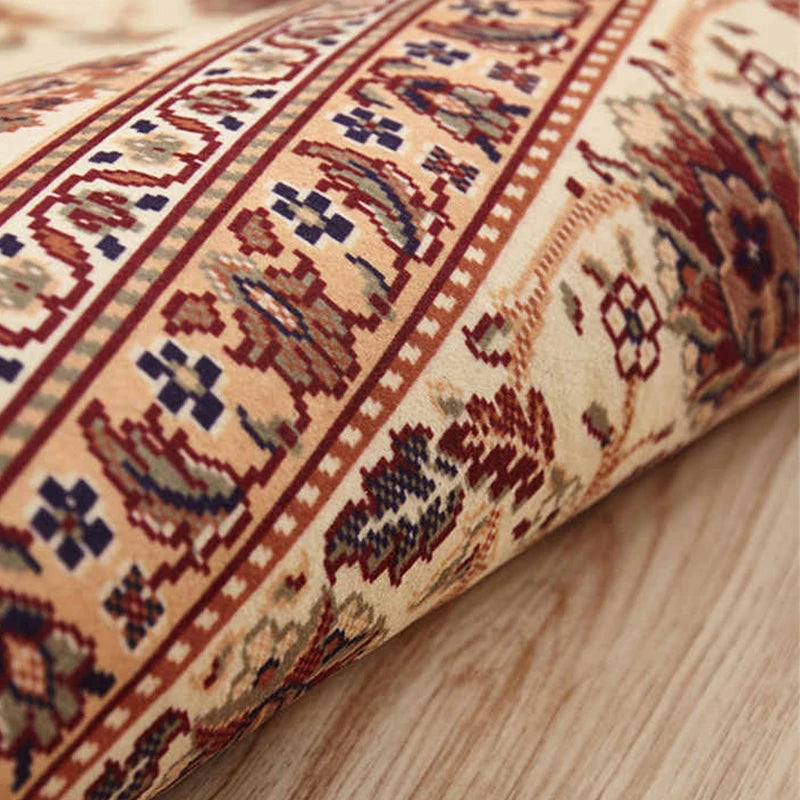 ALDO Home & Kitchen>Area Rugs>Carpet European Red Flower Design Luxury Non-Slip Rug Carpet
