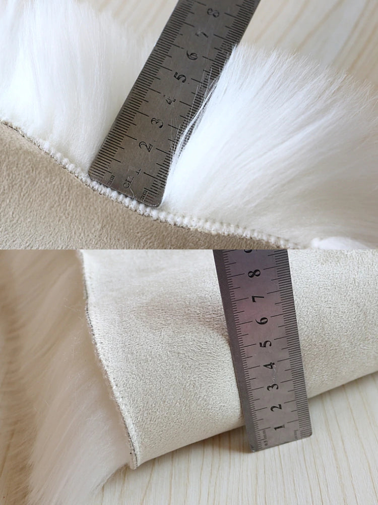 ALDO Home & Kitchen>Area Rugs>Carpet Luxury Super Soft Faux Sheepskin Fur White Area Rugs for Bedside Floor Mat Plush Sofa Cover Seat Pad for Bedroom