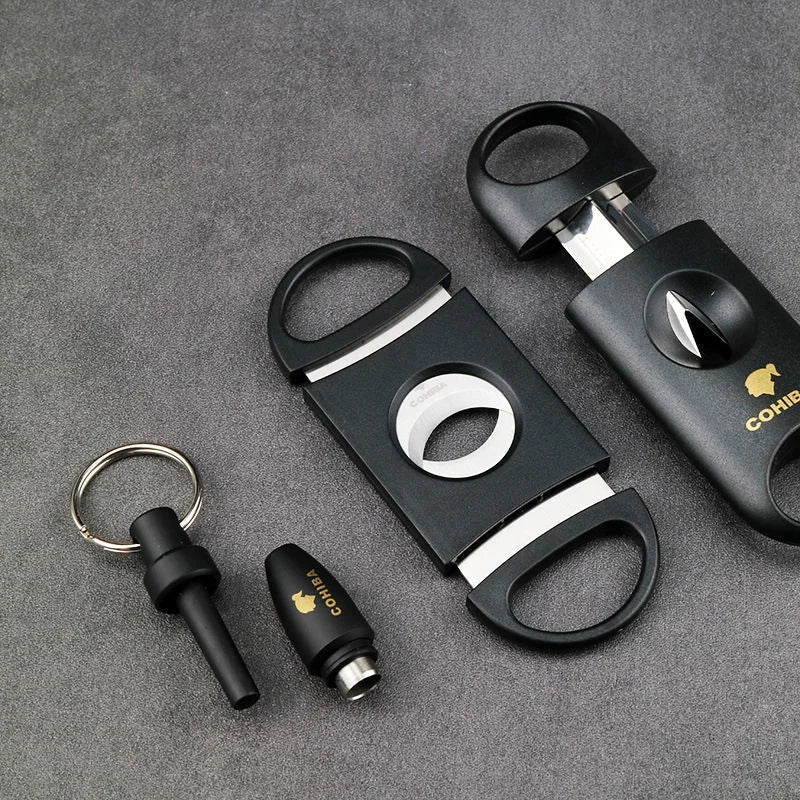 ALDO Home & Kitchen>Ashtray 3 Piece Set-Black Luxury Cohiba Designer Cigar Tools and Accessories Set