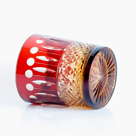 ALDO Home & Kitchen>Cups, Mugs, & Saucers Privat Collection Japanese Edo Kiriko Style Old Fashioned Hand Cut and Blown Crystal Wishky Cocktail and Vodka Glasses