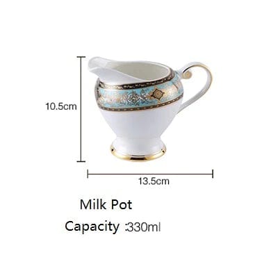 ALDO Home & Kitchen>Dinner Set New / Porcelain Royal Classic Coffee and Tea Set Baroque Style Art Hand Made Fine Porcelain 24 Karat Gold Plated For Six Person Comes in the Gift Box