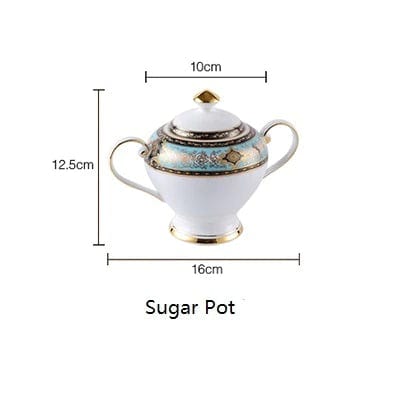 ALDO Home & Kitchen>Dinner Set New / Porcelain Royal Classic Coffee and Tea Set Baroque Style Art Hand Made Fine Porcelain 24 Karat Gold Plated For Six Person Comes in the Gift Box
