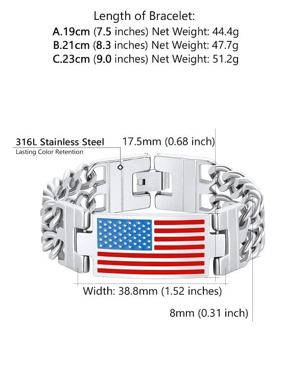 ALDO Jewelry American Flag Memorial Day 4th of July Independence Day Bracelet