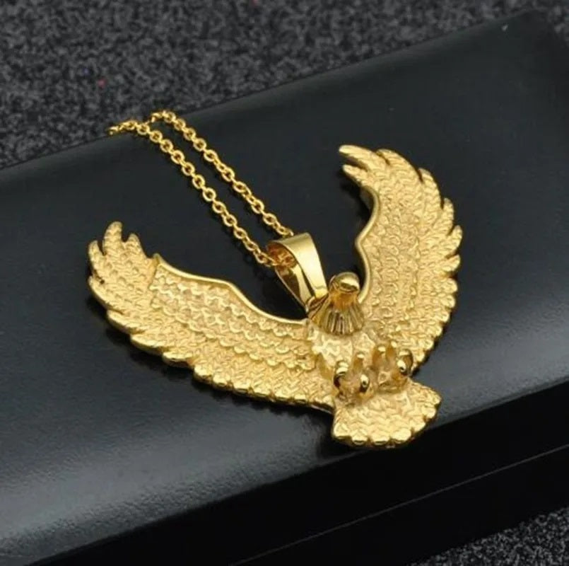 ALDO Jewelry American Golden Eagle Wing Patriotic Pendant Necklace for Men amd Woman