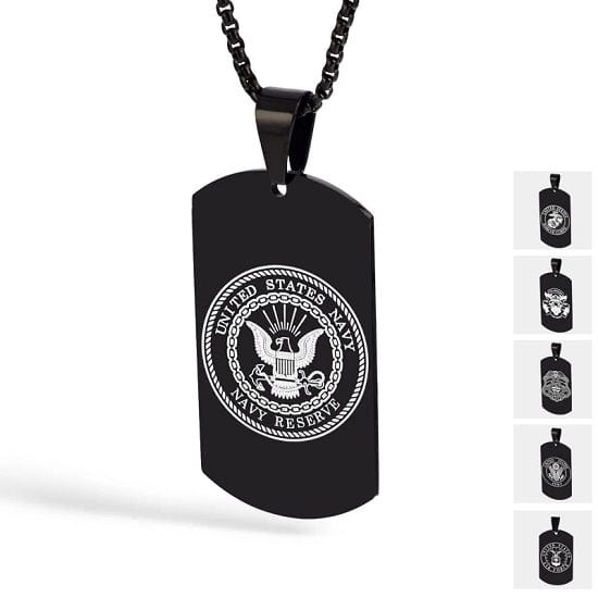ALDO Jewelry American Unique Black United States Military Pendant Necklasses