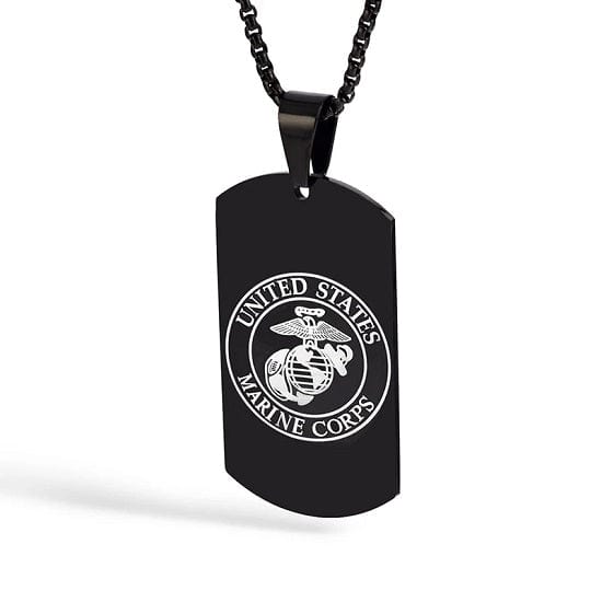 ALDO Jewelry American Unique Black United States Military Pendant Necklasses