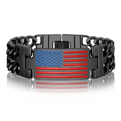 ALDO Jewelry Black American Flag Memorial Day 4th of July Independence Day Bracelet