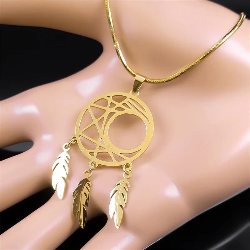 ALDO Jewelry Yoga Tree Necklace Dreamcatcher Moon Pendant For Good Health Great Fortune for Woman