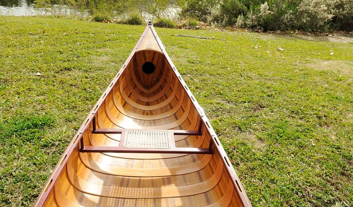 ALDO Kayaking, Canoeing & Rafting>Canoes L: 187.5 W: 31.5 H: 24 Inches / NEW / wood Real High Quality Canadian Cedar Canoe With Ribs 16 feet