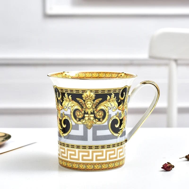 ALDO > Kitchen & Dining > Tableware > Dinnerware 2 / porcelain / new Versace Style Luxury Classic Coffee and Tea Ceramic 24 karat Gold Plated Mugs