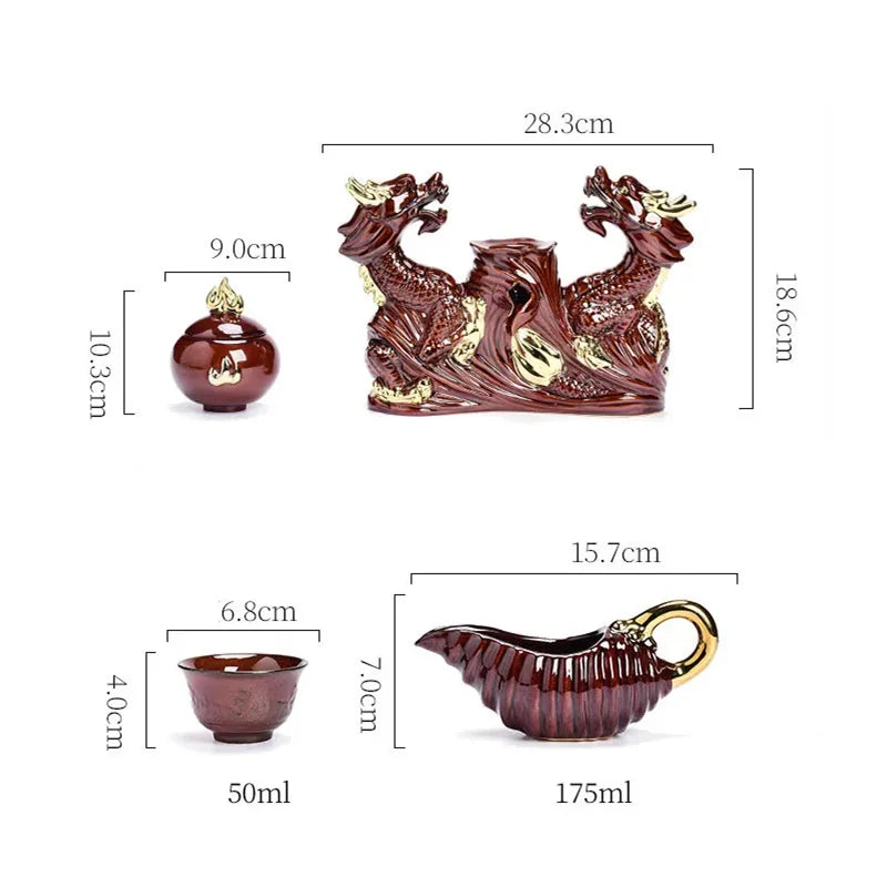 ALDO > Kitchen & Dining > Tableware > Dinnerware High-end Kung Fu Tea Set Luxury Bone China Tea Pot Teacup Tea Accessories