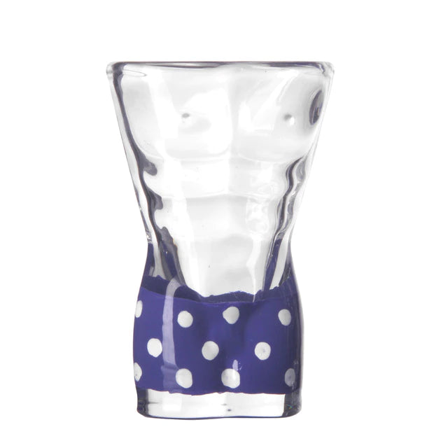 ALDO Kitchen & Dining > Tableware > Drinkware Man Fun Sh0t Glass Dark Blue 30 ml / Lead free Crystal / 20.2 cm x  10.2 cm Female and Male Fun Glass for Beer,Cocktails, Vodka, Whiskey, Party and Home Bar