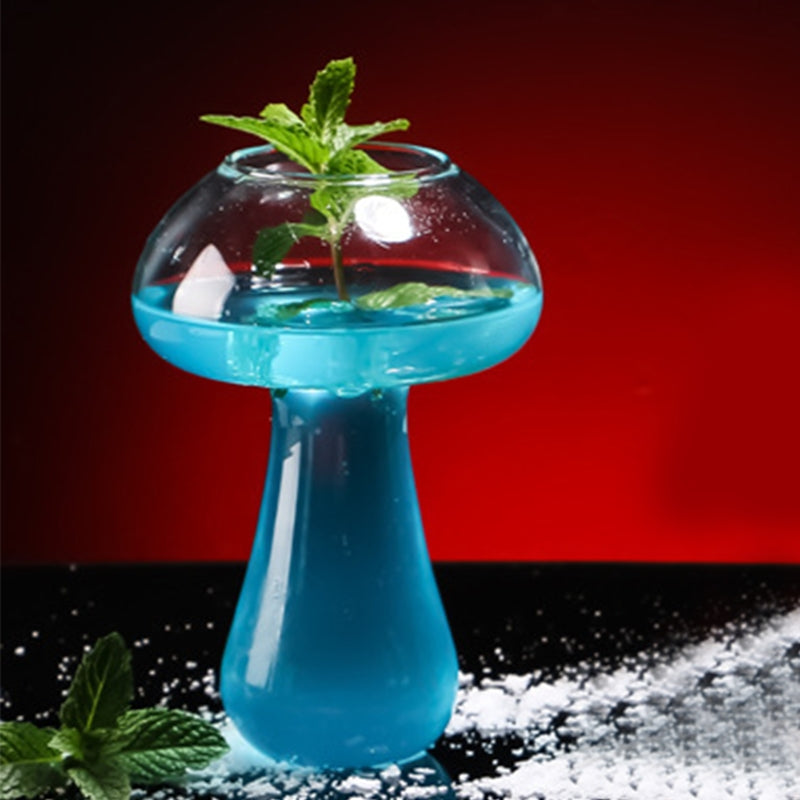 ALDO Kitchen & Dining > Tableware > Drinkware Mushroom Fun Glass / Lead free Crystal / 12 cm toll x 5.5 cm width Mushroom Fun Glass for Martini, Cocktails, Beer ,Champagne Party and Home Bar