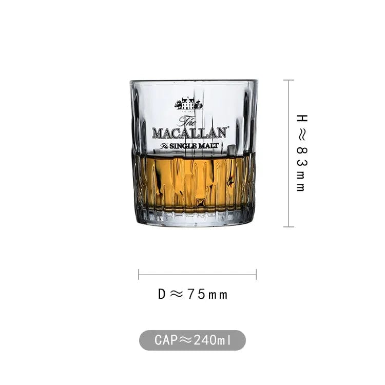 ALDO Kitchen & Dining > Tableware > Drinkware Private Collection New Macallan Signature Single Malt Crystal Faceted Whiskey Lead-Free Glasses