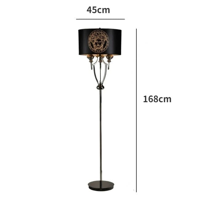 ALDO Lighting > Lamps Versace Style Fabric Lampshade Large Floor Lamp