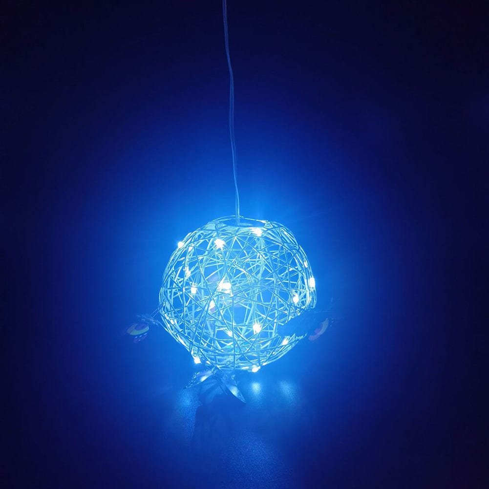 ALDO Lighting > Lighting Fixtures > Ceiling Light Fixtures 3.6" Inches Round Bowl x 21.65" Cord length Inches / new / metal Sculptural Chandelier Garden Hanging Solar Light Round Waterproof Metal Ball With Butterfly