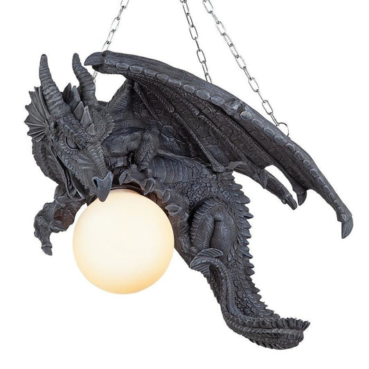 ALDO Lighting > Lighting Fixtures > Ceiling Light Fixtures Dragon Sculptural Gothic Chandelier Lamp By Artist Gary Chang