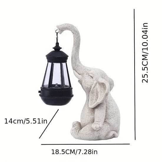 ALDO Lighting > Lighting Fixtures > Ceiling Light Fixtures Outdoor Garden Courtyard Sculpture Elefant Carrying Solar Lamp