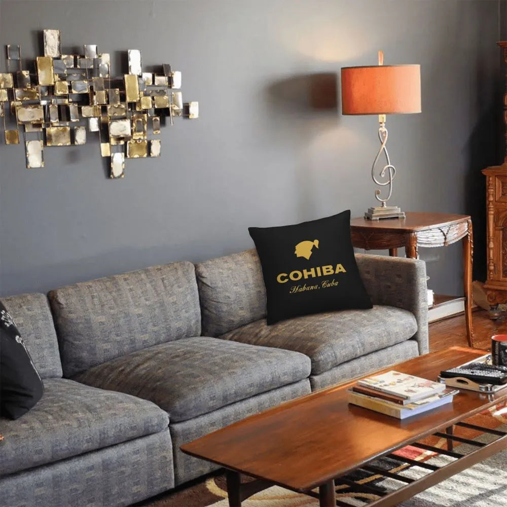 ALDO Linens & Bedding > Bedding > Pillowcases & Shams Cohiba Habana Cuba Cigar Style Pillowcases Black Poliester