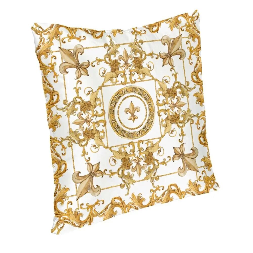 ALDO Linens & Bedding > Bedding > Pillowcases & Shams Versace Style Gold Lily Flower with Luxury Ornament  Velvet Pillowcases