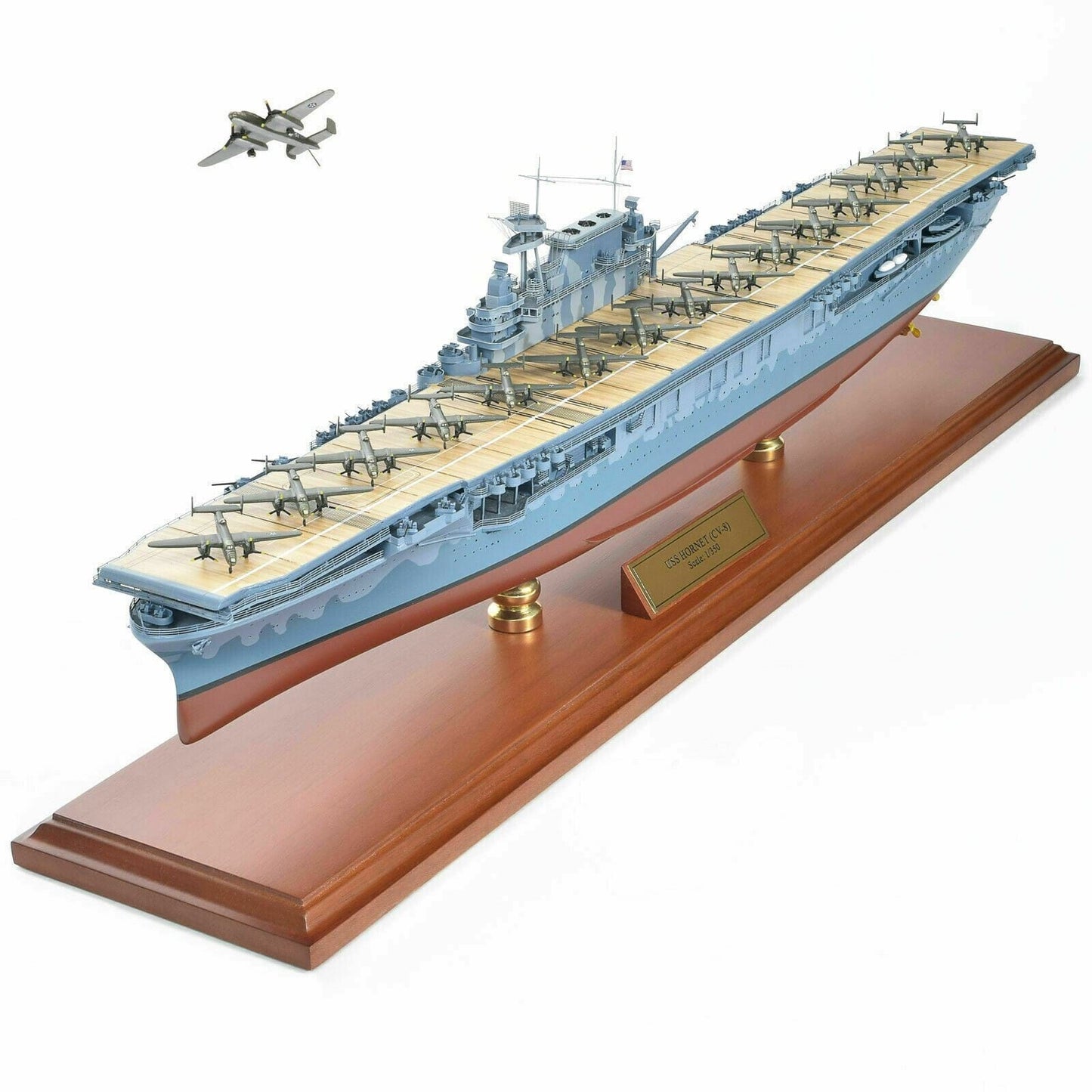 ALDO Military Ships Models US Navy Aircraft Carrier USS Hornet CV-8 Wood Model Military Ship Assembled