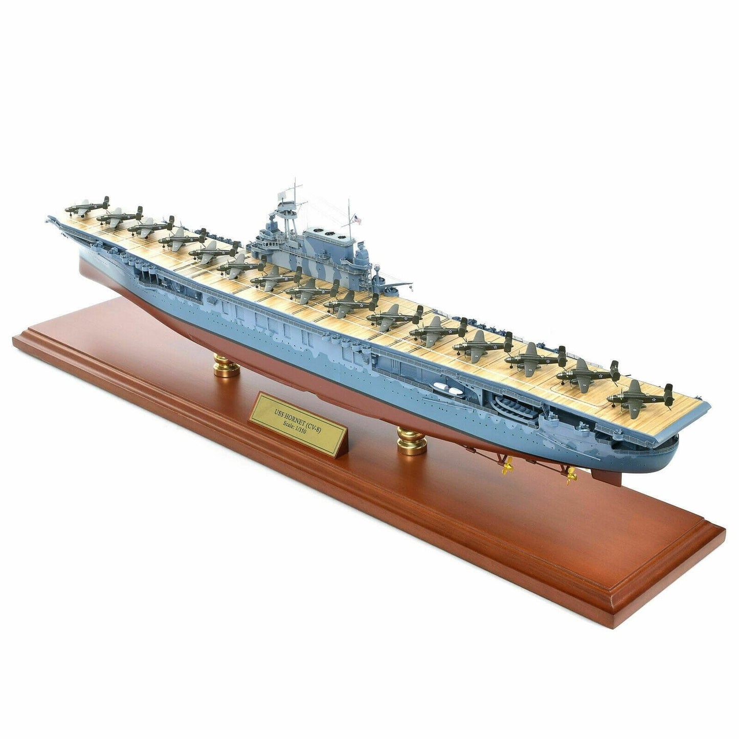 ALDO Military Ships Models US Navy Aircraft Carrier USS Hornet CV-8 Wood Model Military Ship Assembled