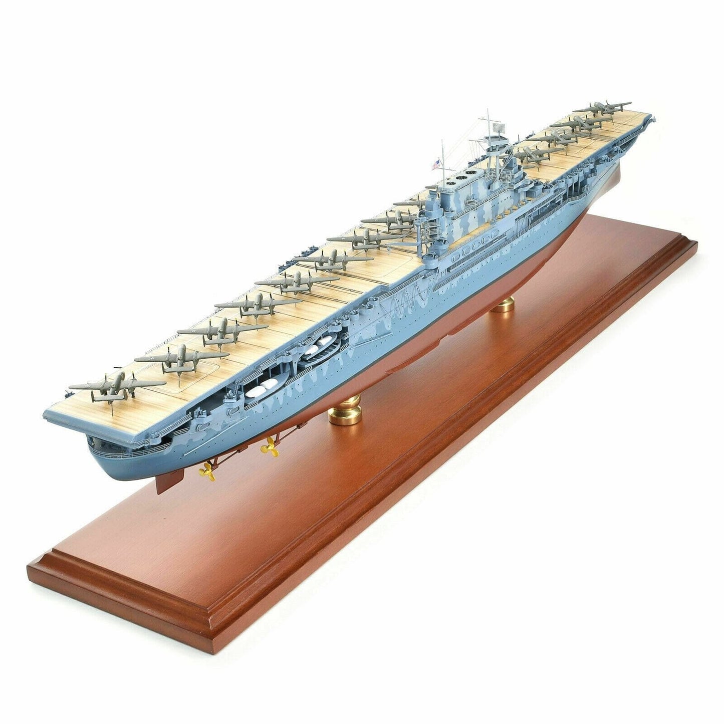 ALDO Military Ships Models US Navy Aircraft Carrier USS Hornet CV-8 Wood Model Military Ship Assembled